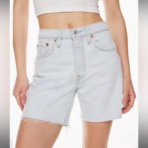 High Rise Mid Thigh Denim Shorts - Levi’s